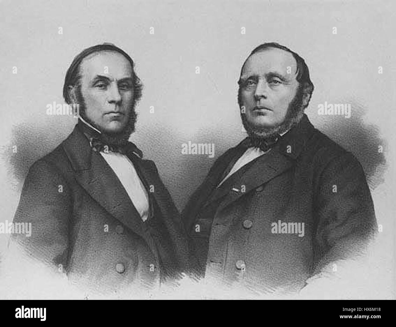 Nicolai Ahlmann (1809 1890), Hans Andersen KrC3BCger (1816 1881) Foto Stock