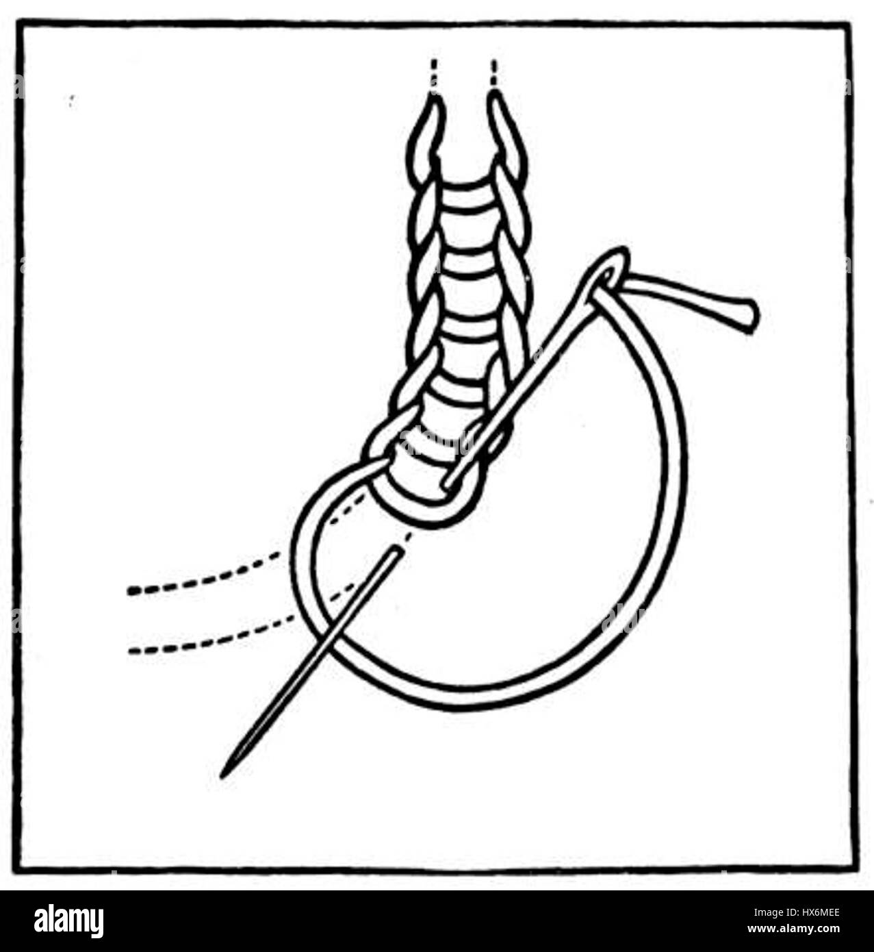 Il punto a catena aperta è una tecnica di ricamo fondamentale utilizzata nelle arti tessili Crea un effetto a catena, spesso utilizzato sia in design decorativi che funzionali. Questa tecnica è comune in una varietà di culture ed è stata utilizzata per secoli nell'artigianato tessile. Foto Stock Il punto a catena aperta è una tecnica di ricamo fondamentale utilizzata nelle arti tessili Crea un effetto a catena, spesso utilizzato sia in design decorativi che funzionali. Questa tecnica è comune in una varietà di culture ed è stata utilizzata per secoli nell'artigianato tessile. Foto Stock