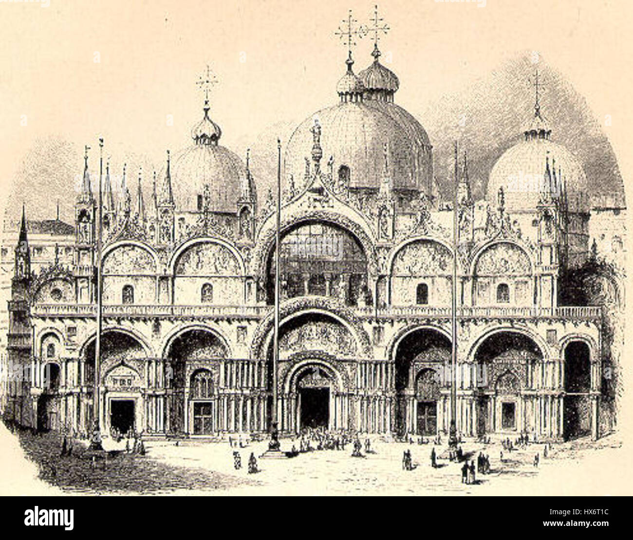 San Marco Venezia si riferisce alla famosa basilica di San Marco a Venezia, in Italia, conosciuta per la sua architettura bizantina e gli splendidi mosaici. La basilica è un simbolo iconico di Venezia, combinando significato religioso con grandezza artistica e architettonica. Foto Stock