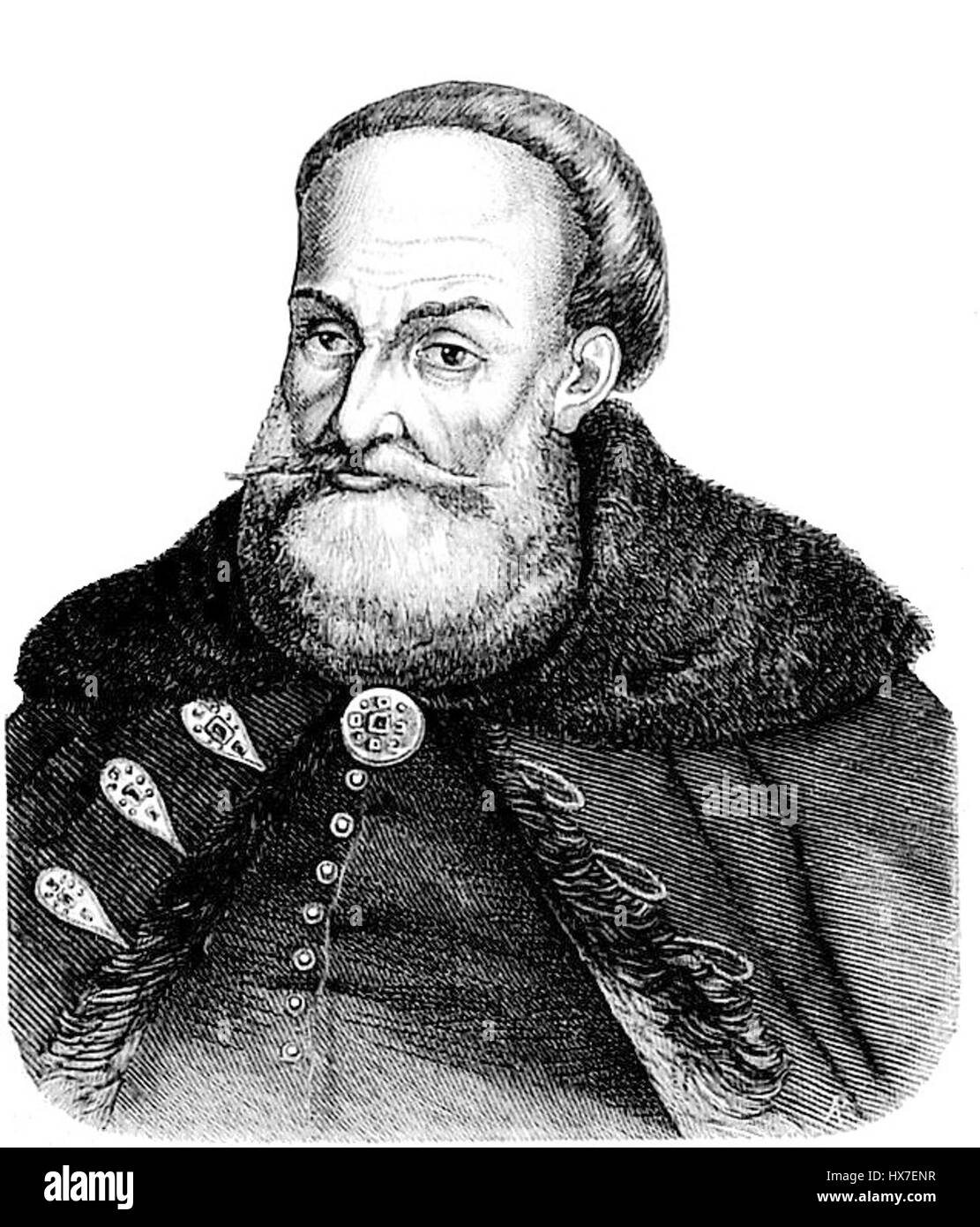 Marcin Kazanowski fu un nobile polacco e una figura militare notevole, contribuendo alla storia militare e politica della Polonia durante il XVI secolo. Foto Stock