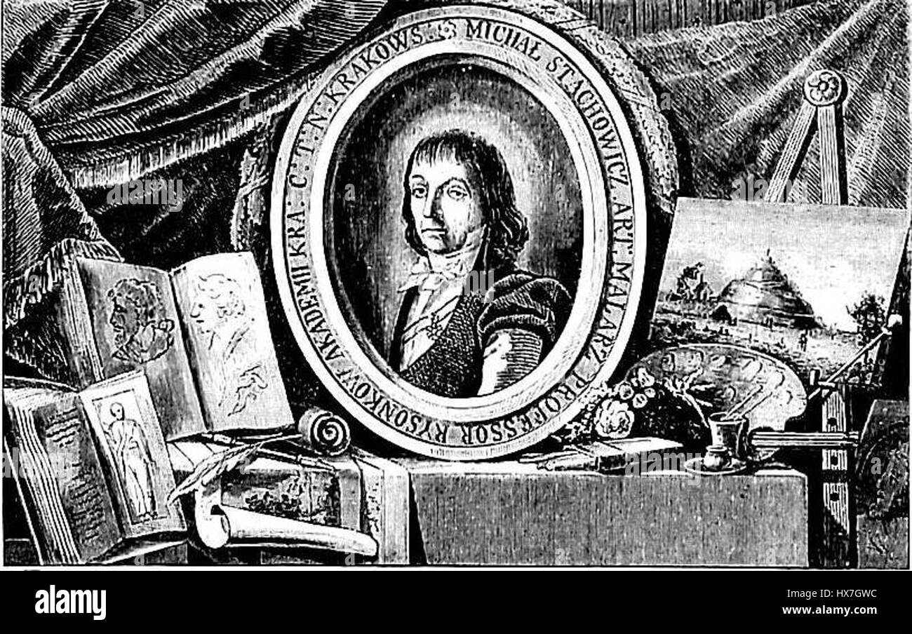 Il dipinto di Michał Stachowicz, un rinomato artista polacco, ritrae significativi temi storici e culturali. Stachowicz è noto per le sue rappresentazioni drammatiche della storia e della cultura polacca, spesso incentrate sull'identità nazionale e sulle lotte politiche. Foto Stock