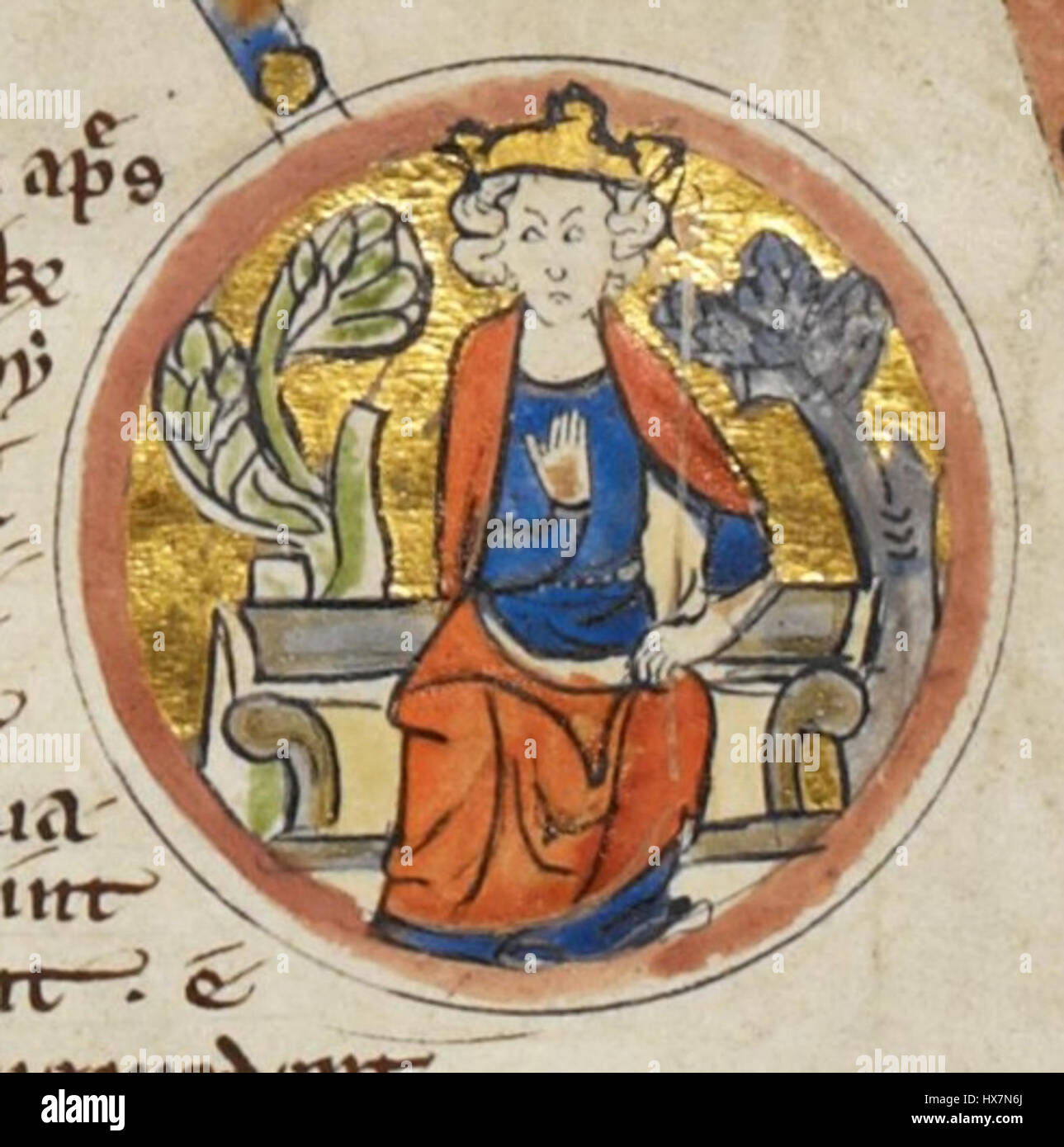 C386thelstan MS Royal 14 B V è un manoscritto conservato nella British Library, contenente testi medievali, probabilmente legati alla storia inglese o a temi religiosi. Il manoscritto è significativo per la sua calligrafia, le illuminazioni e il valore storico nella comprensione della cultura medievale britannica e della vita intellettuale. Foto Stock