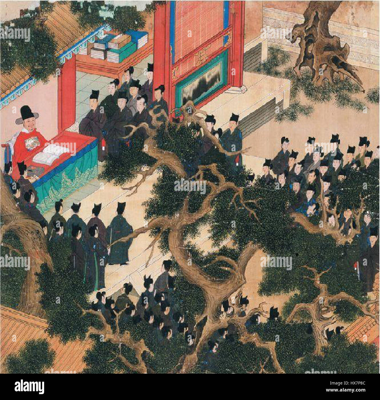 Xu Xianqing era un rinomato artista cinese, noto per i suoi contributi alla pittura tradizionale cinese e alla calligrafia. La sua carriera abbracciò la tarda dinastia Qing, influenzando l'arte durante un periodo di cambiamento politico e culturale. Foto Stock