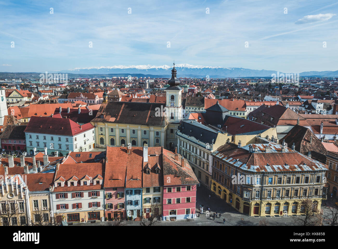 Marzo 2017: la città rumena di Sibiu foto: Cronos/Alessandro Bosio Foto Stock