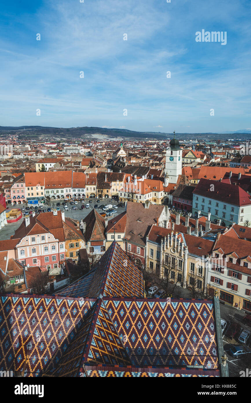 Marzo 2017: la città rumena di Sibiu foto: Cronos/Alessandro Bosio Foto Stock
