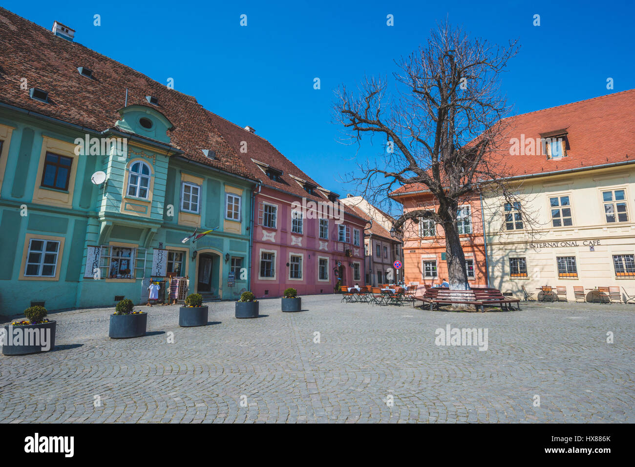 Marzo 2017: La città romena di Sighisoara foto: Cronos/Alessandro Bosio Foto Stock