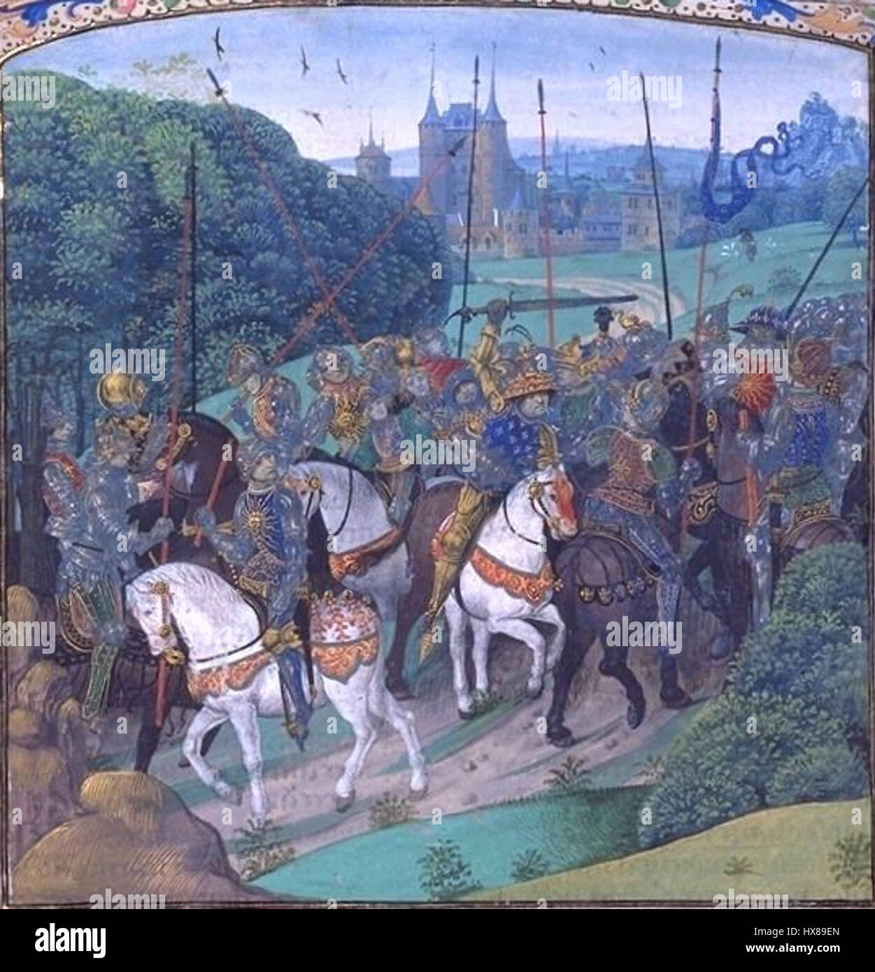 La follia di Carlo vi si riferisce alla malattia mentale subita da Carlo vi di Francia, che ha portato a periodi di inabilità. Questo evento è storicamente significativo, illustrando la fragilità del potere reale e l'impatto dell'afflizione personale sulla governance e sulla politica. Foto Stock