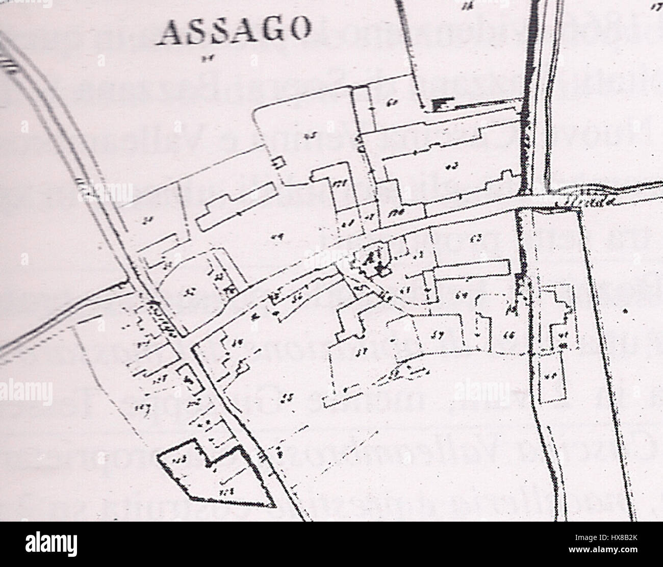 Planimetrie catasto Lombardo Veneto Foto Stock