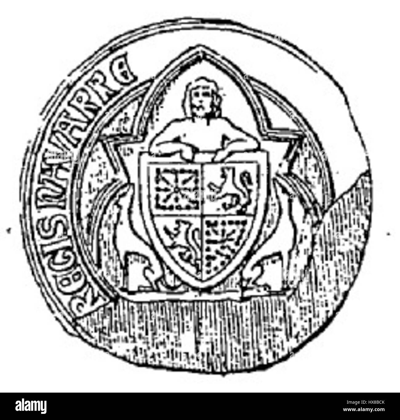 Pierre de Navarre fu un nobile francese e figura politica durante il tardo Medioevo. Noto per il suo ruolo alla corte di Francia, fu una figura significativa nel panorama politico dell'epoca, impegnandosi in relazioni diplomatiche e alleanze militari per rafforzare la sua posizione. Foto Stock
