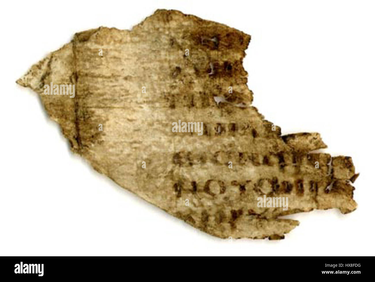 "Uncial 0166" è un manoscritto contenente parti degli atti degli Apostoli (atti 28:30-31). Il testo è scritto in caratteri onciali, uno stile di scrittura usato negli antichi manoscritti cristiani. Foto Stock