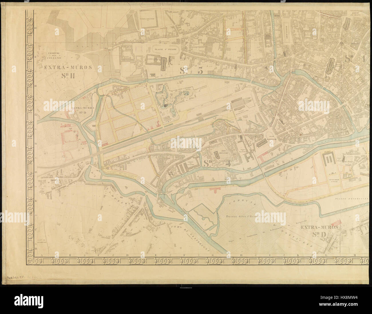 Mappa di Gand da Corvillain, parte 3 Foto Stock