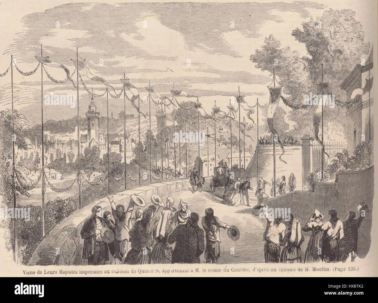 Il titolo "réception majestés impériales Quimerch" si riferisce a una rappresentazione storica di un ricevimento imperiale. Questo potrebbe implicare un evento formale o reale, che illustra un significativo momento culturale o politico nella storia, probabilmente associato all'imperialismo del XIX secolo o alle cerimonie di corte. Foto Stock Il titolo "réception majestés impériales Quimerch" si riferisce a una rappresentazione storica di un ricevimento imperiale. Questo potrebbe implicare un evento formale o reale, che illustra un significativo momento culturale o politico nella storia, probabilmente associato all'imperialismo del XIX secolo o alle cerimonie di corte. Foto Stock