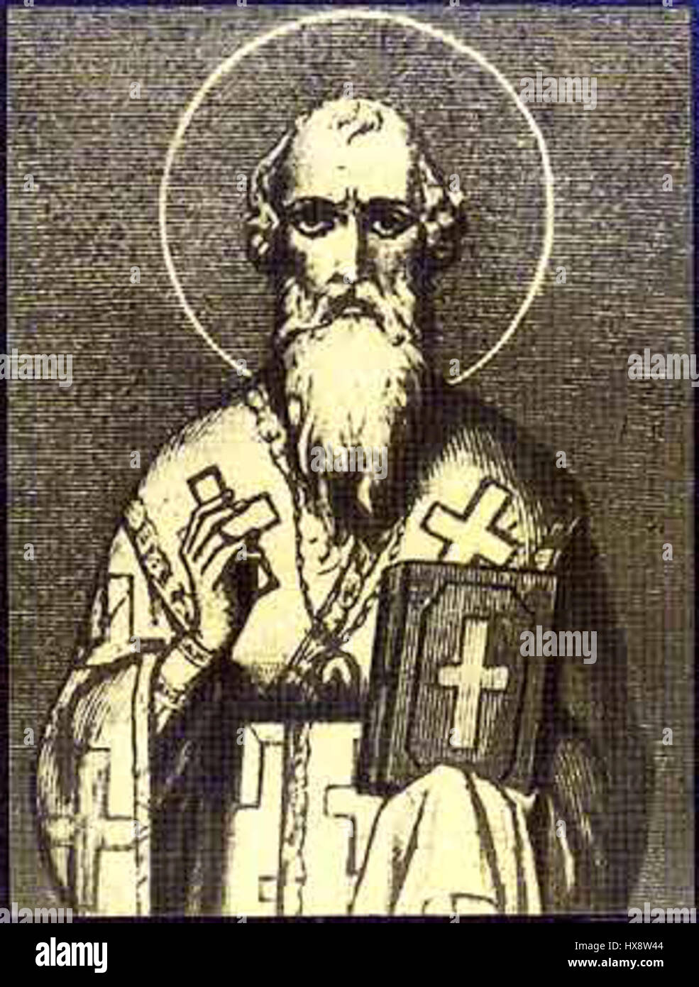 Photiy è un nome probabilmente associato a una figura storica, forse un santo o un capo religioso, in base al contesto del titolo. Sono necessarie ulteriori ricerche per fornire una didascalia specifica su questo argomento. Il nome può richiedere un contesto aggiuntivo per identificarne correttamente la rilevanza nell’arte o nella storia. Foto Stock