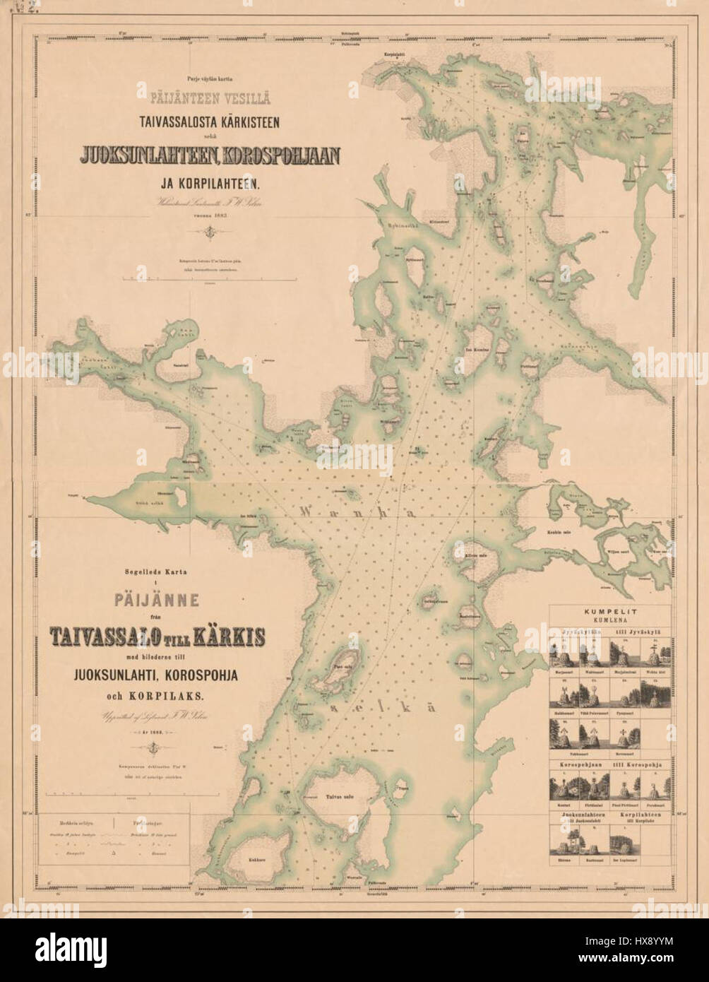 Questa opera d'arte, 'PC3A4ijC3A4nne', creata nel 1883, riflette gli stili pittorici europei della fine del XIX secolo, caratterizzati dalla sua rappresentazione unica dei soggetti attraverso uno schema di colori distintivo. Foto Stock