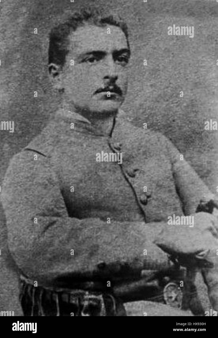 Martiniano Santa MarC3ADa, teniente del regimiento Esmeralda, 1880 Foto Stock