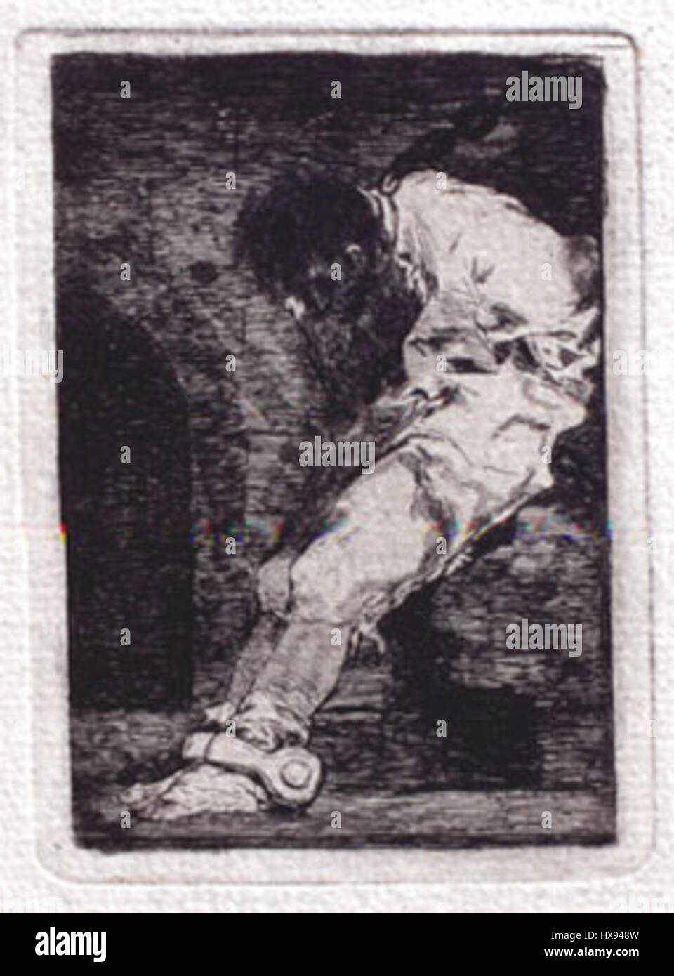 "Prisionero 36" si riferisce a un notevole resoconto storico o a un'opera d'arte raffigurante un prigioniero identificato come il numero 36. Ciò potrebbe riguardare la storia di un individuo in un contesto storico o culturale più ampio, come la detenzione politica o un evento significativo. Foto Stock