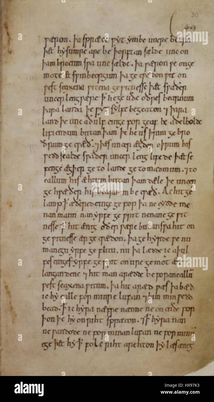 Il testamento di Alfredo il grande, trovato nel New Minster Liber Vitae, è un documento significativo dell'Inghilterra medievale, che descrive i desideri di Alfredo per il suo regno e la sua eredità. È ospitato nella British Library. Foto Stock