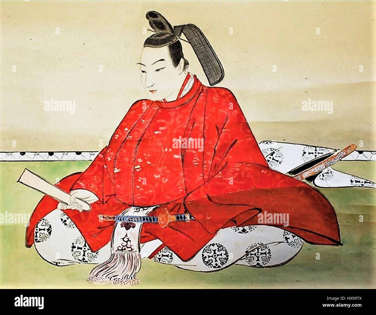 *Matsudaira Noriyasu* era un samurai giapponese e un signore feudale durante il periodo Edo. È noto per i suoi contributi alla classe dei samurai e per il suo coinvolgimento nel governo regionale. La sua eredità include il patrocinio delle arti e della cultura, che furono fondamentali per lo sviluppo della società giapponese durante questo periodo. Foto Stock