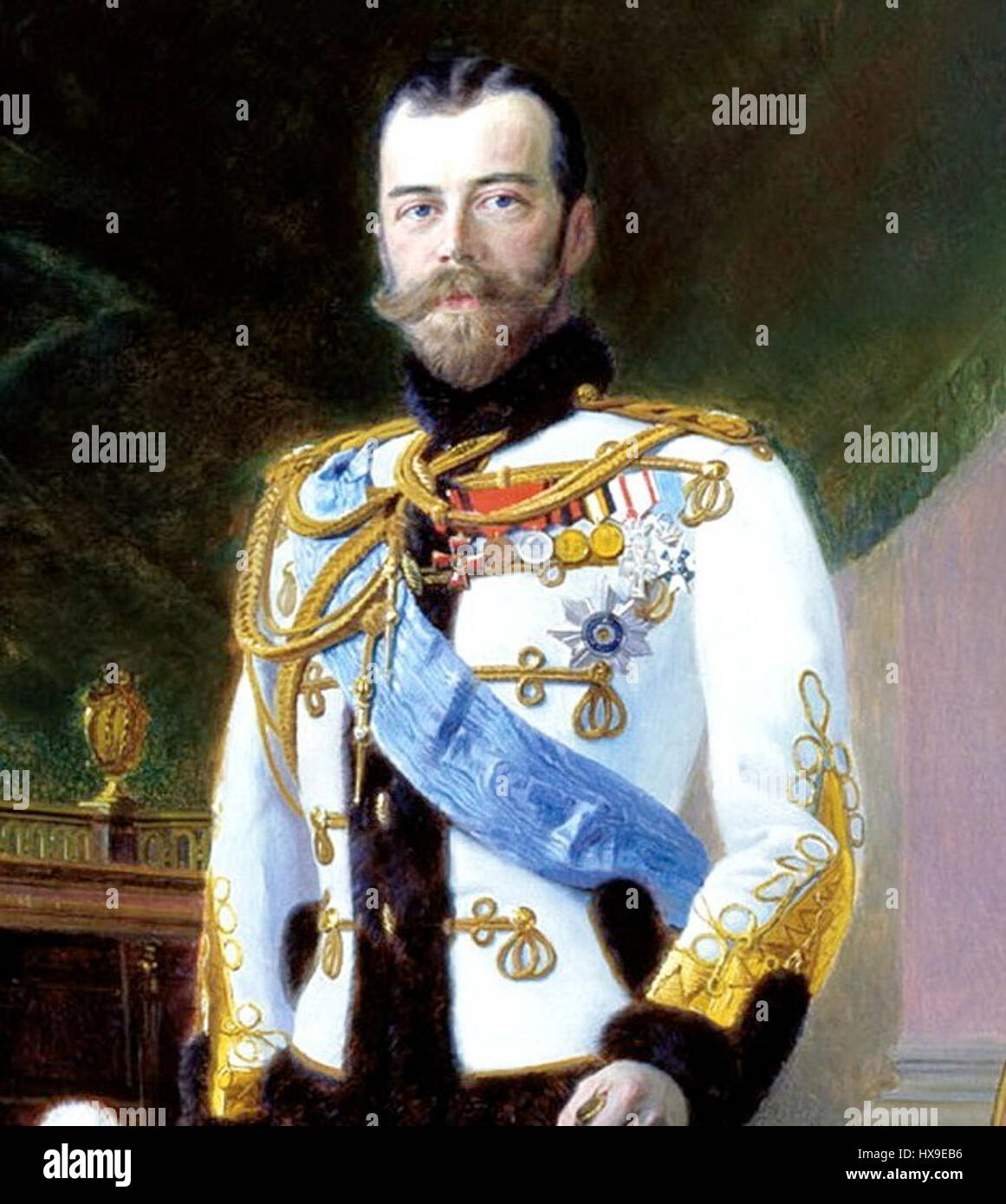 Nicholas II da E.Lipgart (1914, Museo Russo) dettaglio Foto Stock