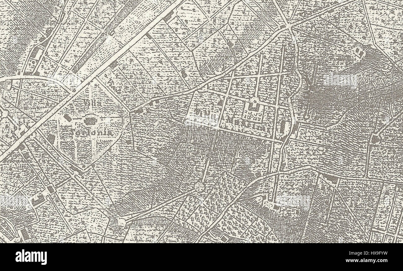 Villa Massimo Pianta della Sacra Congregazione del censo (1832) Foto Stock