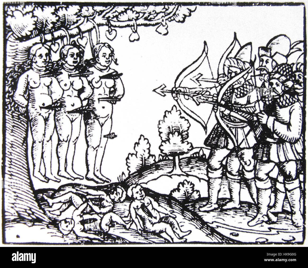 Il russo di atrocità perpetrate in Livonia ib del XVI secolo Foto Stock