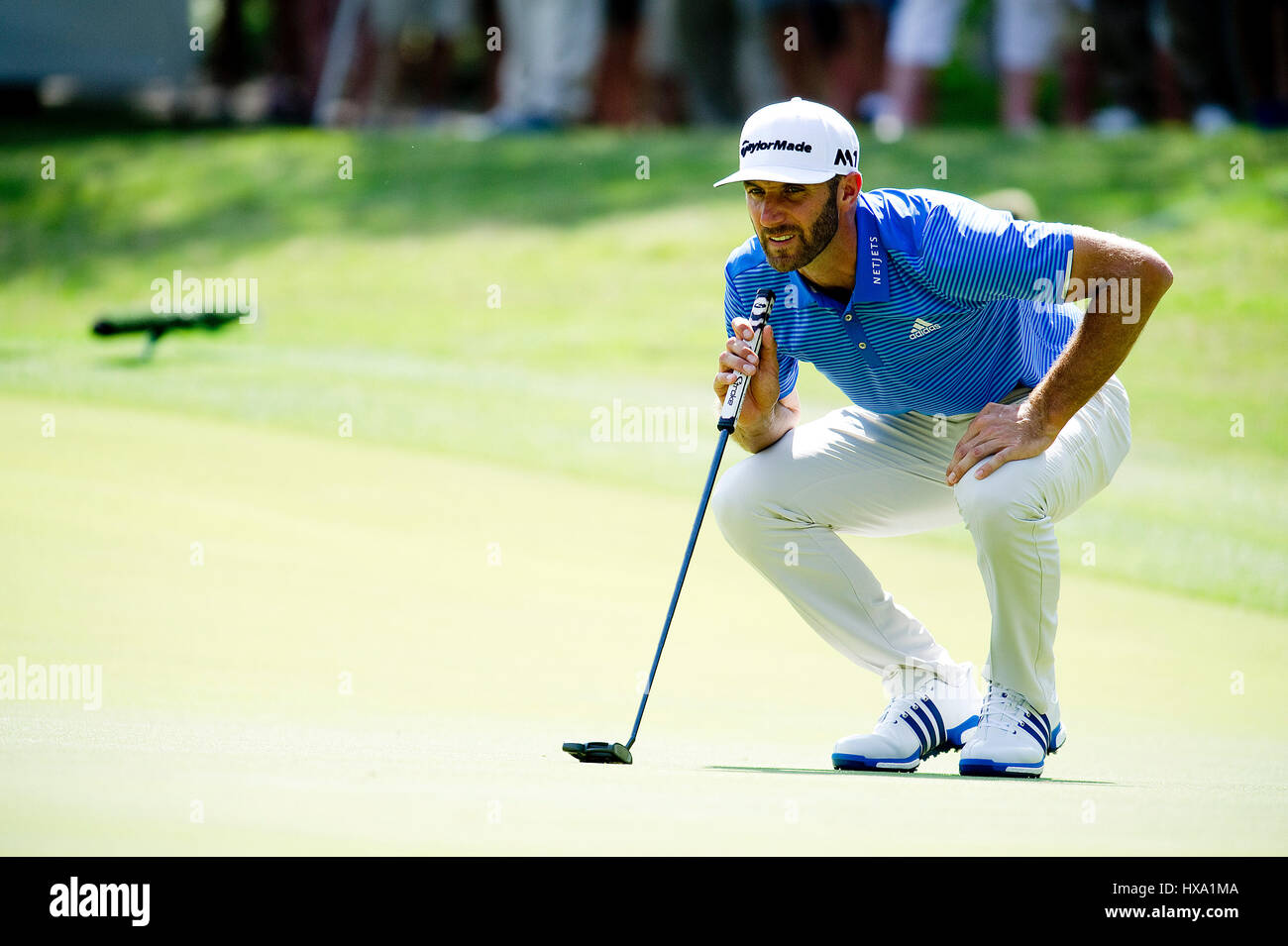 Austin, Texas, Stati Uniti d'America. Il 26 marzo 2017. Dustin Johnson in azione presso il World Golf Championships tecnologie Dell gara di campionato a Austin Country Club. Austin, Texas. Credito: Cal Sport Media/Alamy Live News Foto Stock