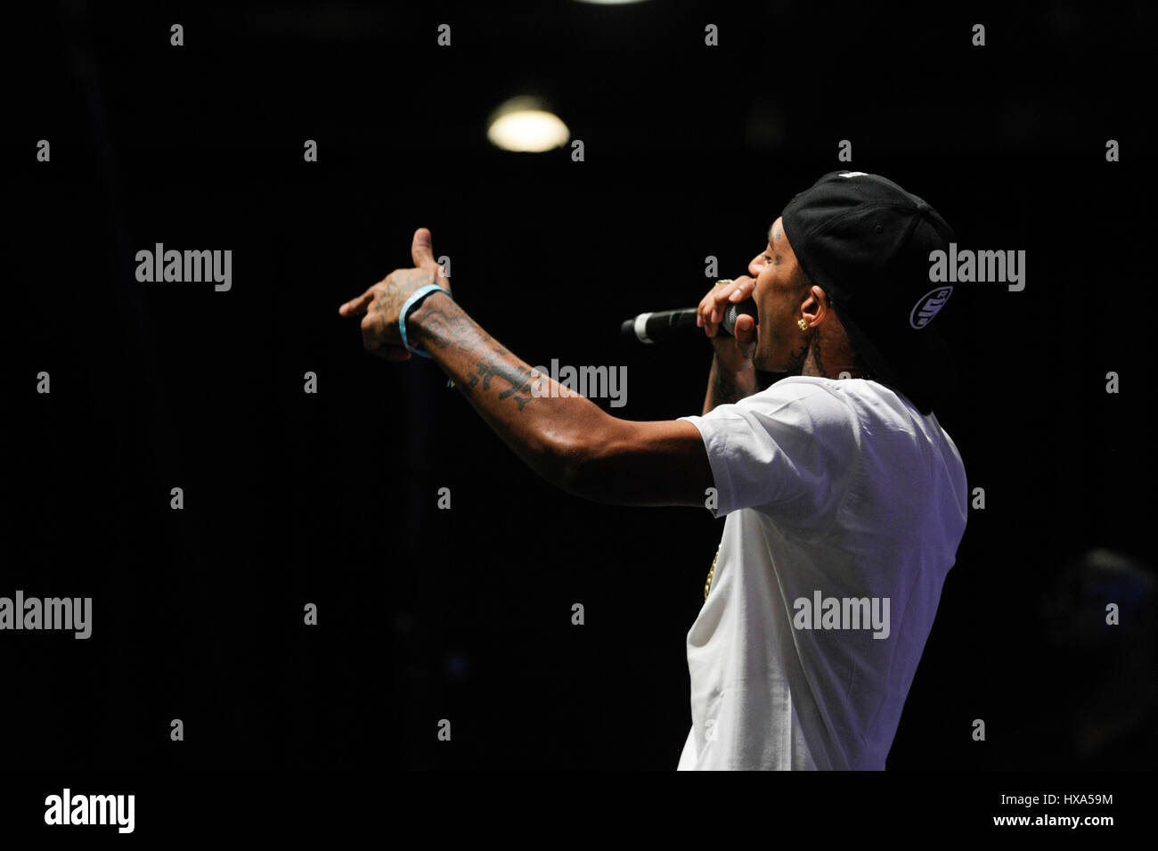 Nipsey trambusto esegue sul palco in Betx concerto di apertura durante il 2014 scommessa esperienza in L.A. Vivere il 28 giugno 2014 a Los Angeles, California. Foto Stock