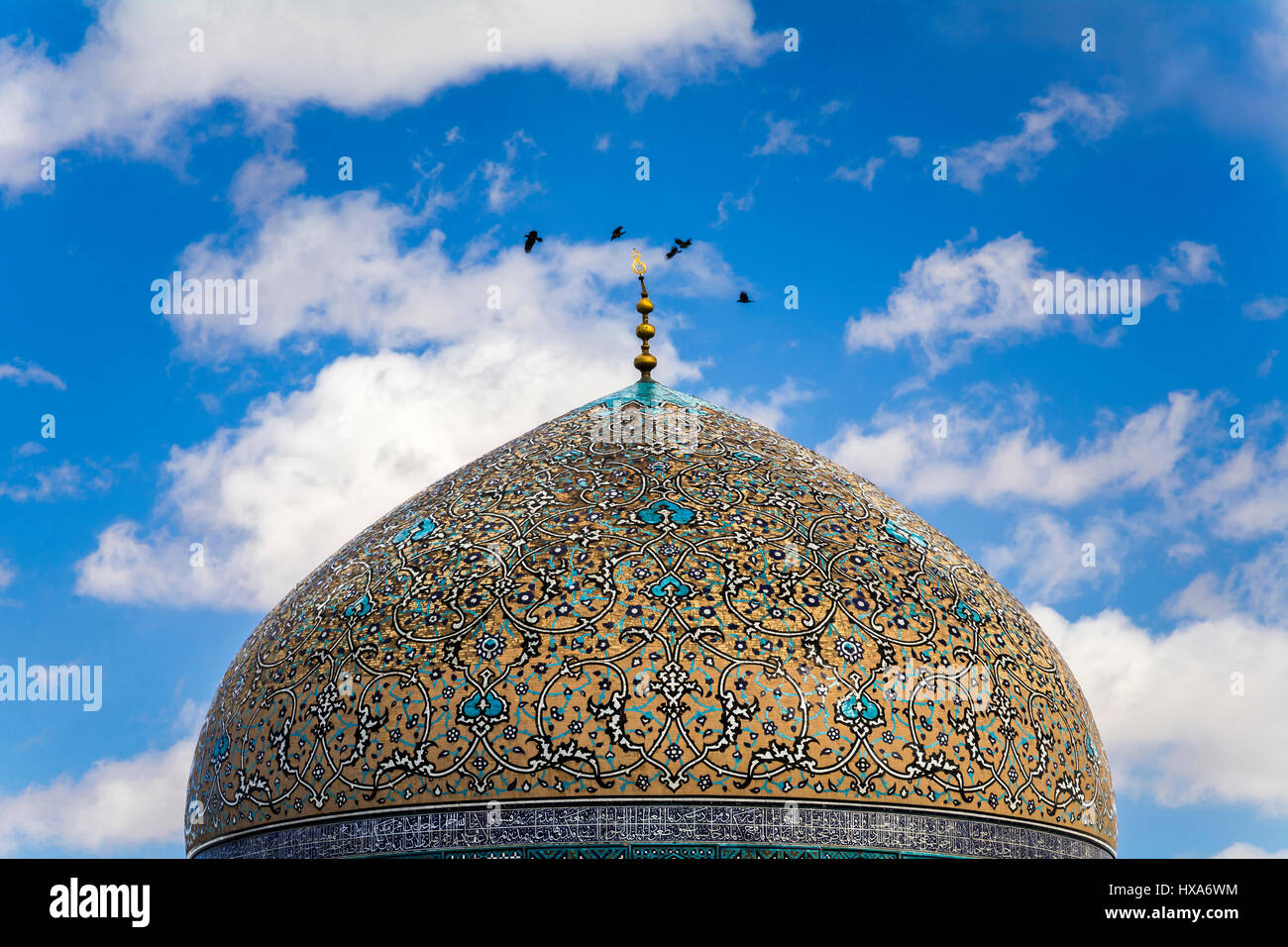 Sheikh lotfolah cupola in base a Esfahan Foto Stock