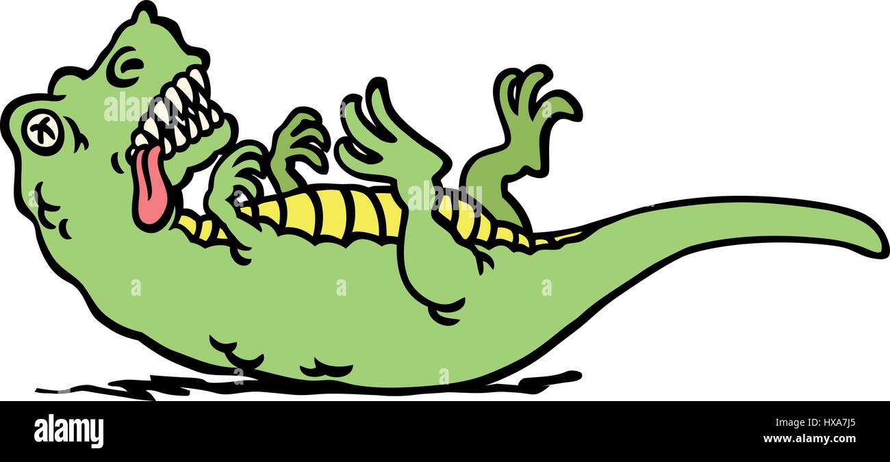 Dinosauro morto. Illustrazione vettoriale. Illustrazione Vettoriale