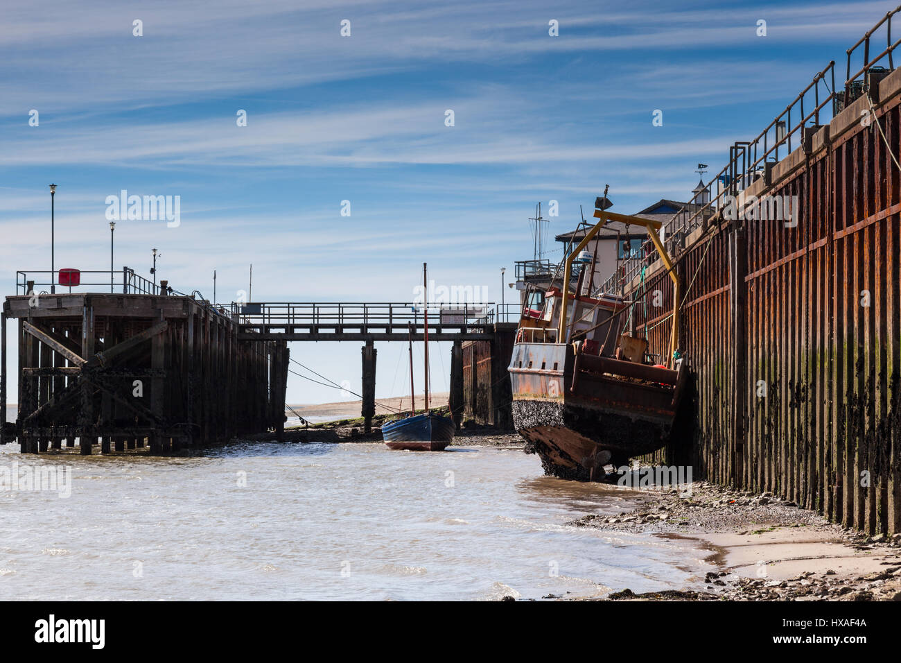 Il Harbour per il Dovey estuario a Aberdovey (Aberdyfi), Gwynedd, Galles Foto Stock