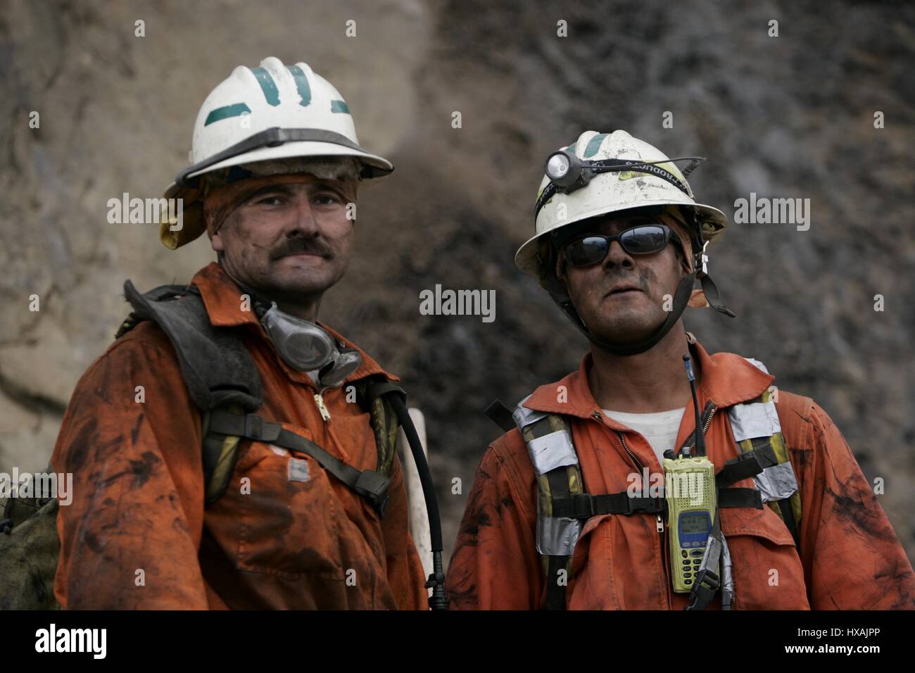 I VIGILI DEL FUOCO CORRAL CANYON FIRE 25 novembre 2007 MALIBU CALIFORNIA USA Foto Stock