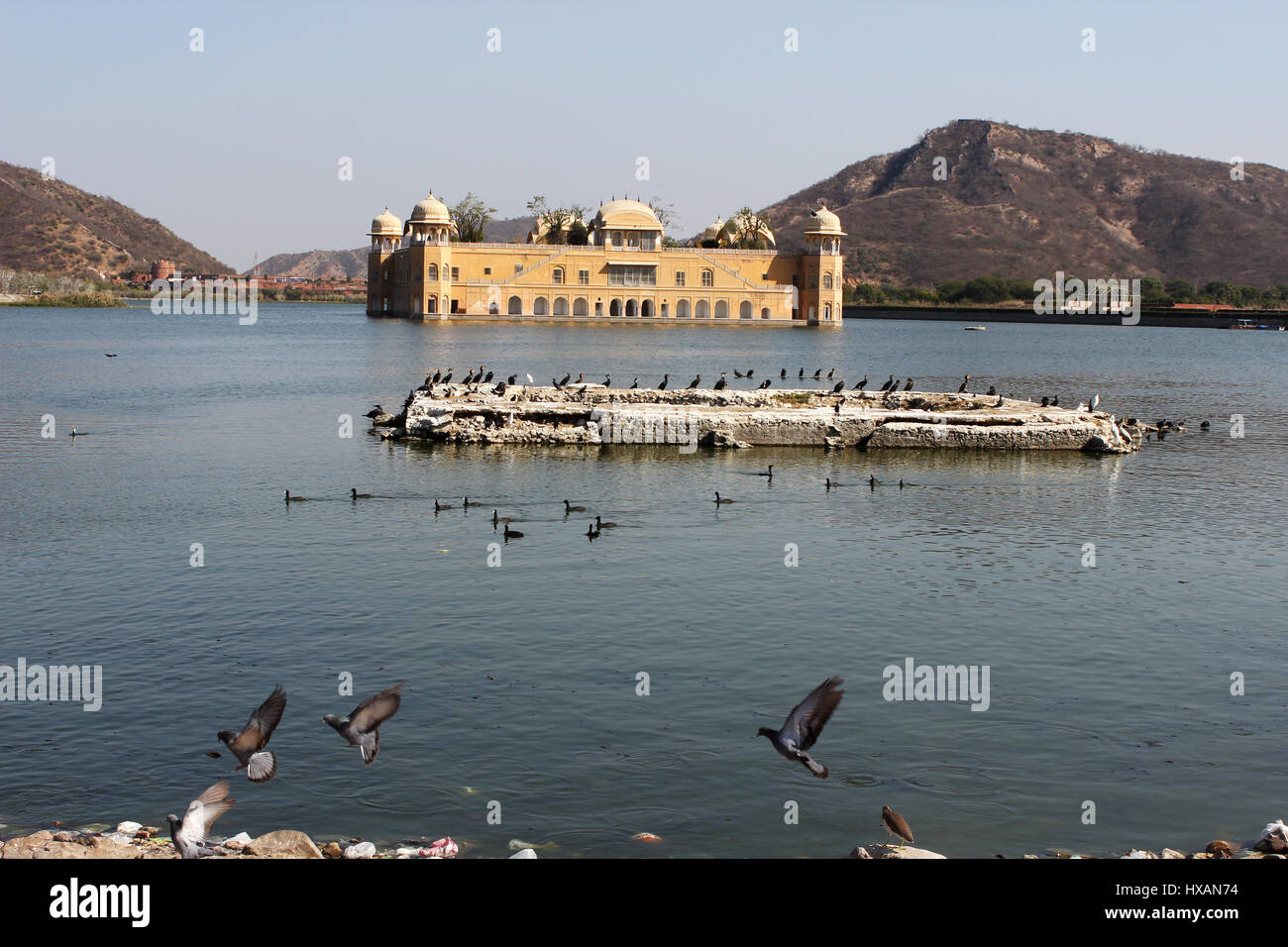 Jai Singh Jal Mahal ,lago ManSagar, Jaipure, Rajastan, India. Foto Stock