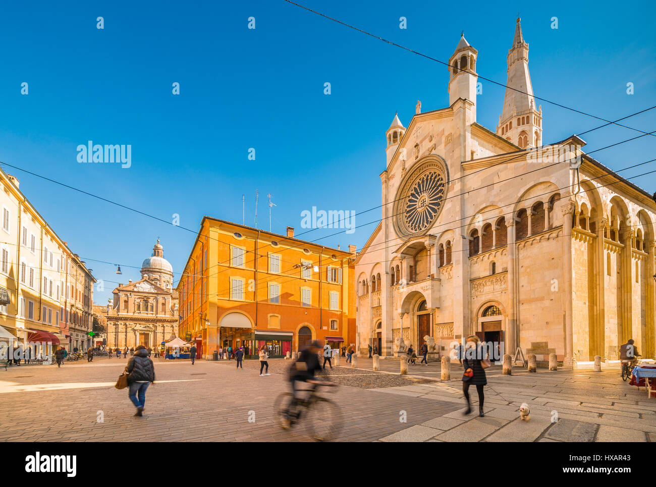Antica Cattedrale Cattolica di Modena, Italia Foto Stock