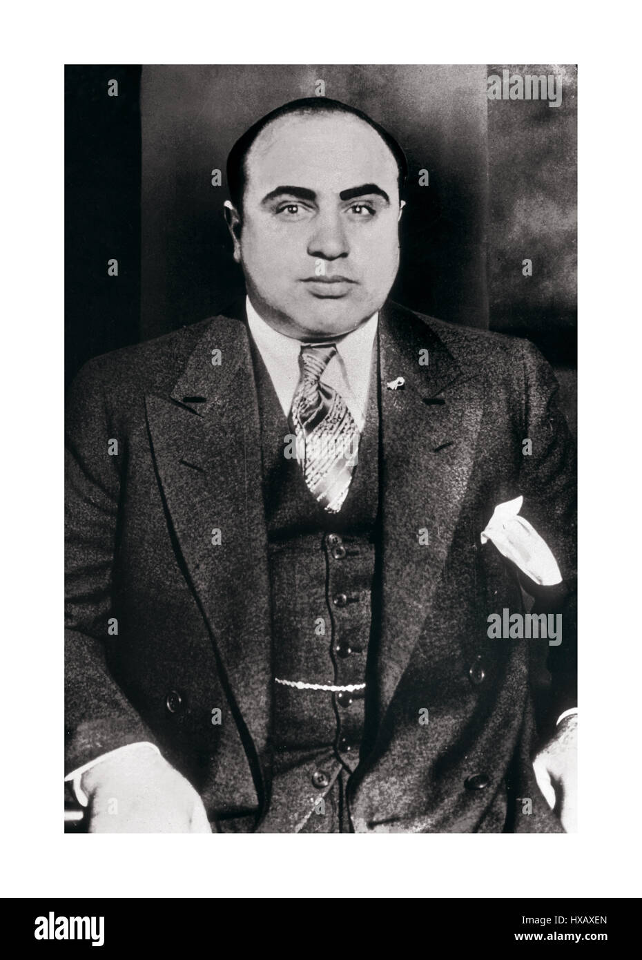 Al Capone il più famoso Gangster americano della sua epoca che ha dominato la criminalità organizzata in Chicago STATI UNITI D'AMERICA dal 1925 al 1931 Foto Stock