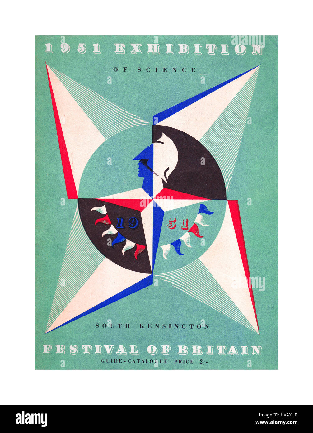1951 Vintage poster per il Festival della Gran Bretagna una mostra nazionale e fiera che raggiunto milioni di visitatori in tutto il Regno Unito nell'estate del 1951 Foto Stock