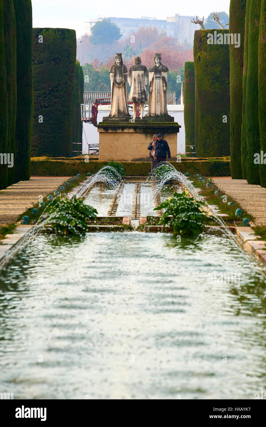 Alcazar dei Re Cattolici, Córdoba, Andalusia, Spagna, Europa Foto Stock