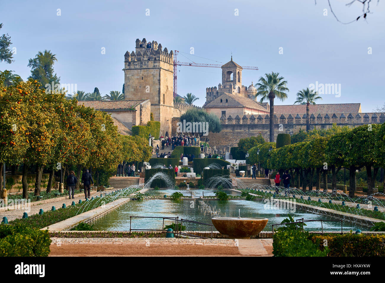 Alcazar dei Re Cattolici, Córdoba, Andalusia, Spagna, Europa Foto Stock