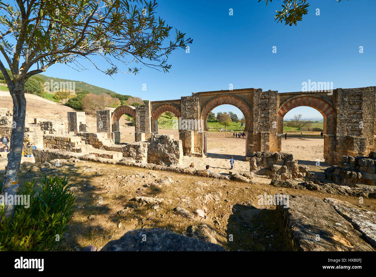 Il Medina Azahara (Medinat al-Zahra)(Abderramán III (Abd al-Rahman III, al-Nasir)), residence l'andaluso Calif, Provincia Cordoba, Andalusia, Spagna Foto Stock