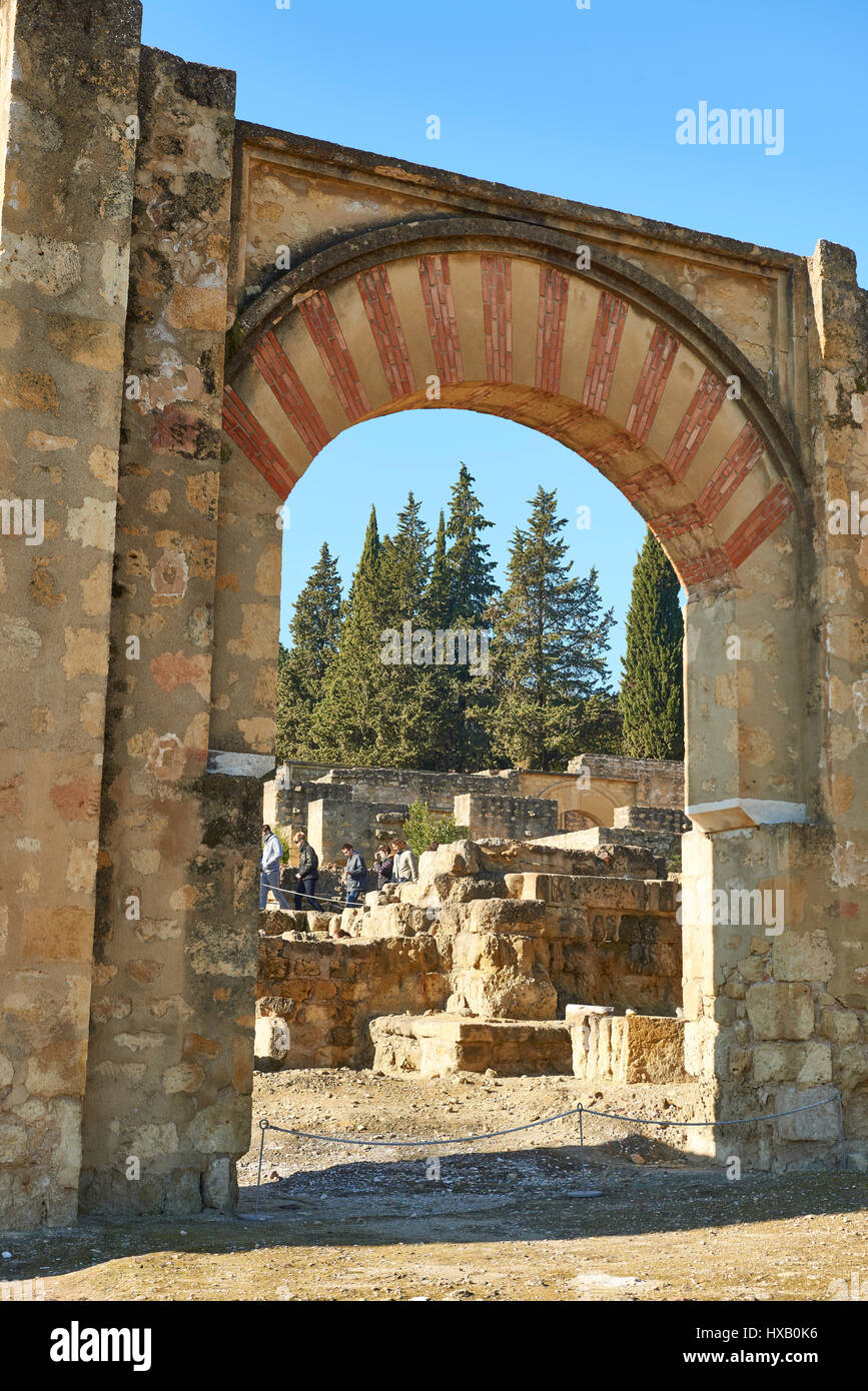 Il Medina Azahara (Medinat al-Zahra)(Abderramán III (Abd al-Rahman III, al-Nasir)), residence l'andaluso Calif, Provincia Cordoba, Andalusia, Spagna Foto Stock