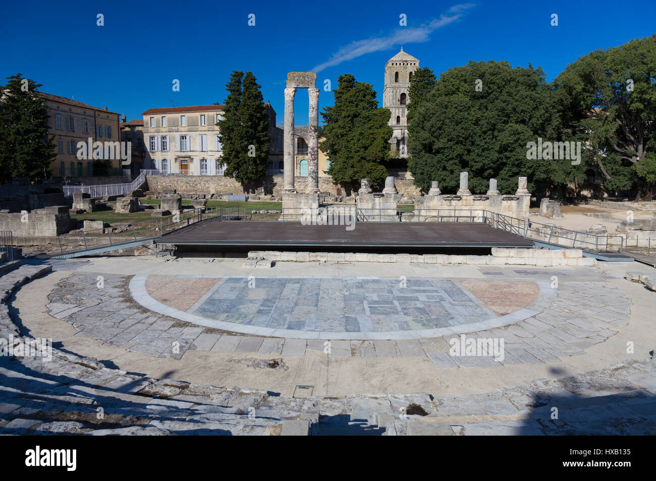 Arles Teatro Romano (Théâtre Antique d'Arles), Francia Foto Stock