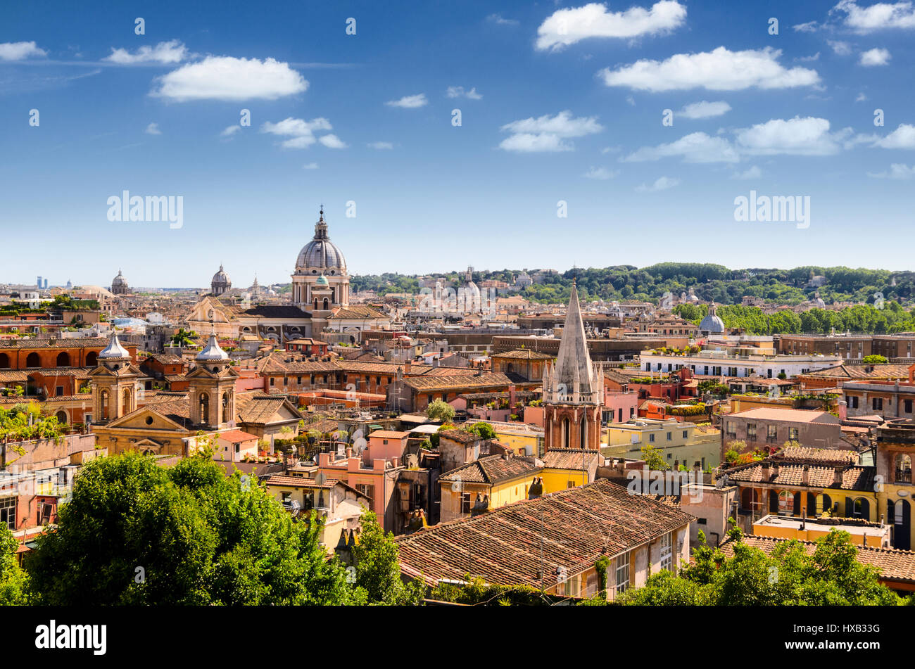 Roma e la Basilica di San Pietro Foto Stock