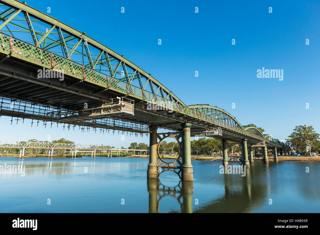 Il patrimonio-elencati Burnett Bridge. Bundaberg, Queensland, Australia Foto Stock