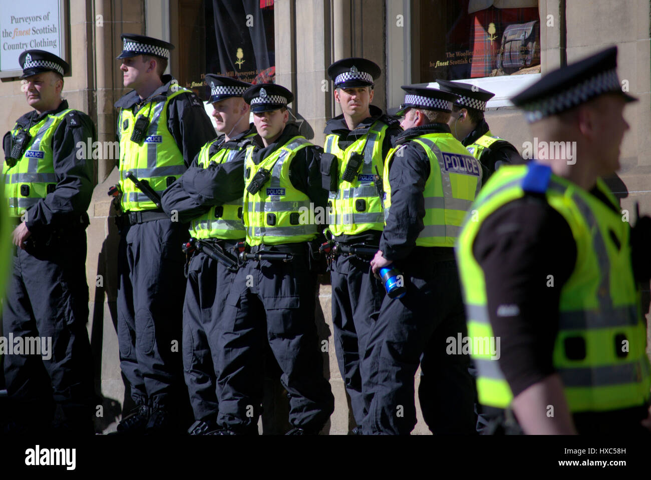 Polizia ufficiali di Scozia Foto Stock
