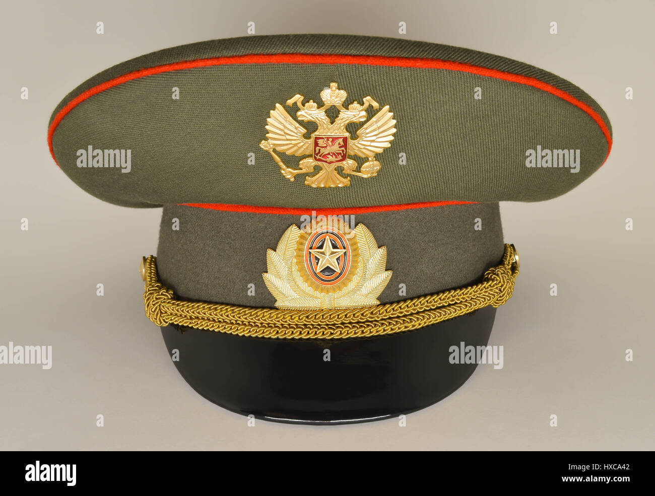 Esercito Russo ufficiale militare cap Foto Stock