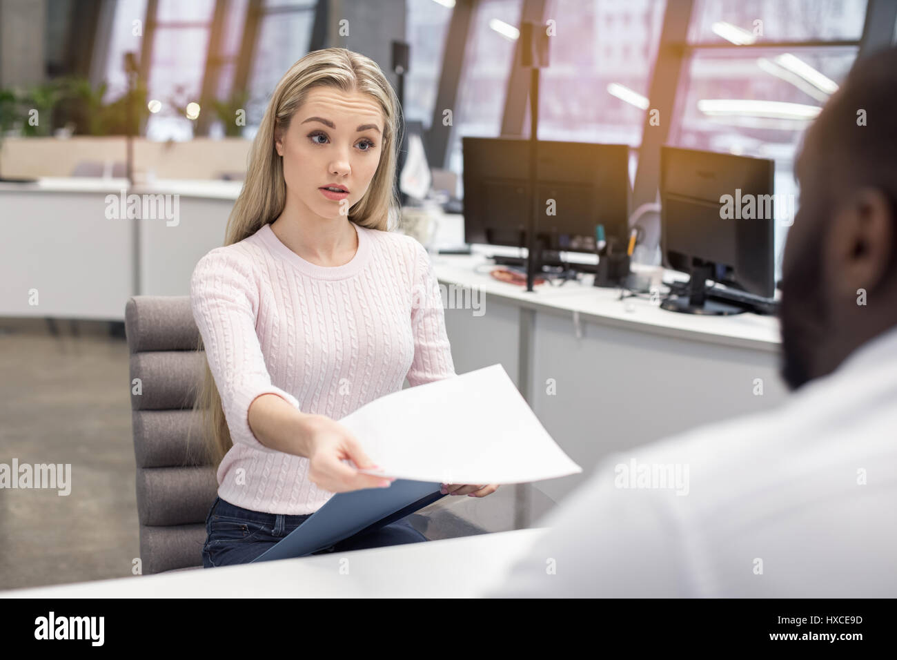 Persone intervista lavoro concetto di applicazione Foto Stock