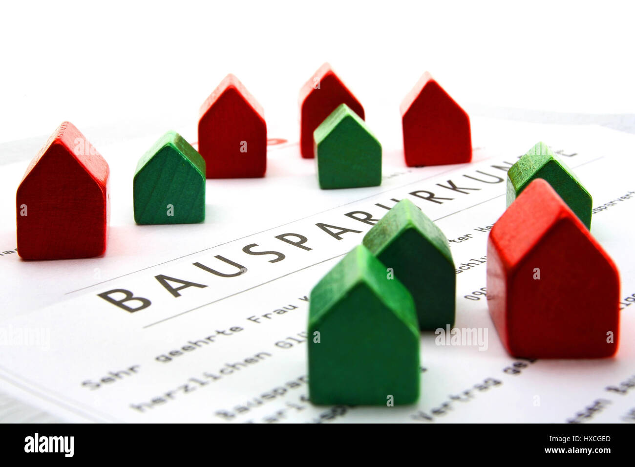 La costruzione della società accordo di risparmio, Bausparvertrag Foto Stock
