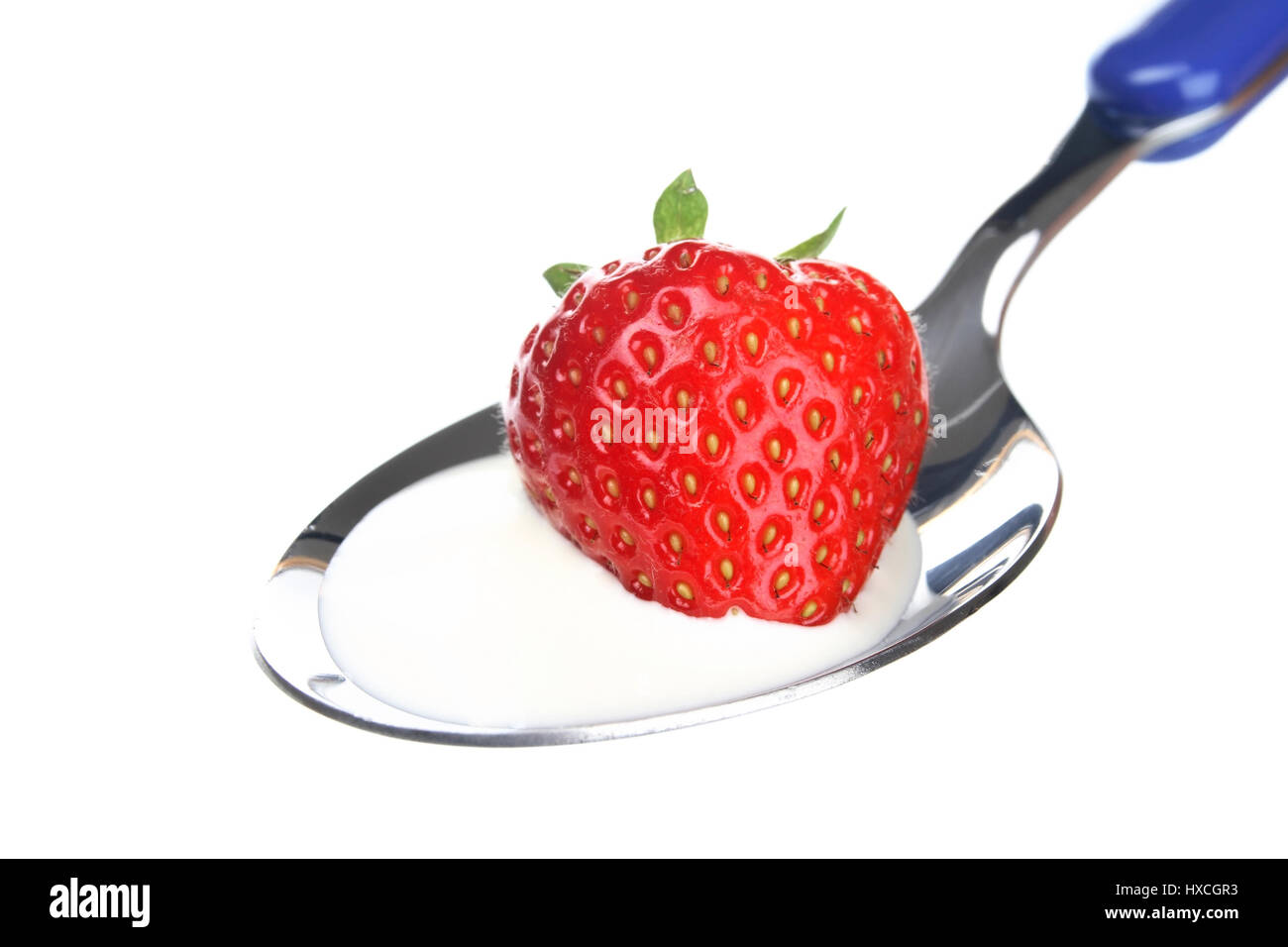 Fragola con latte, Erdbeere mit Milch Foto Stock
