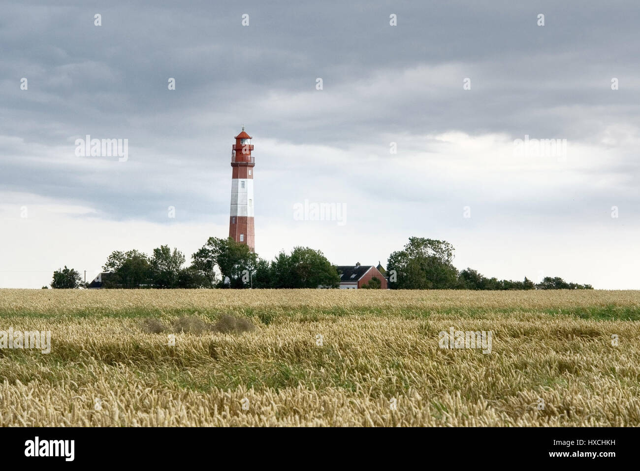 Faro sul Fehmarn, Leuchtturm auf Fehmarn Foto Stock