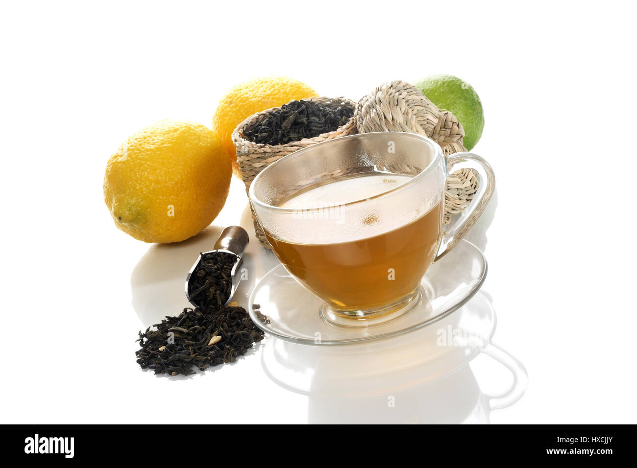 Tè al limone, Zitronentee Foto Stock