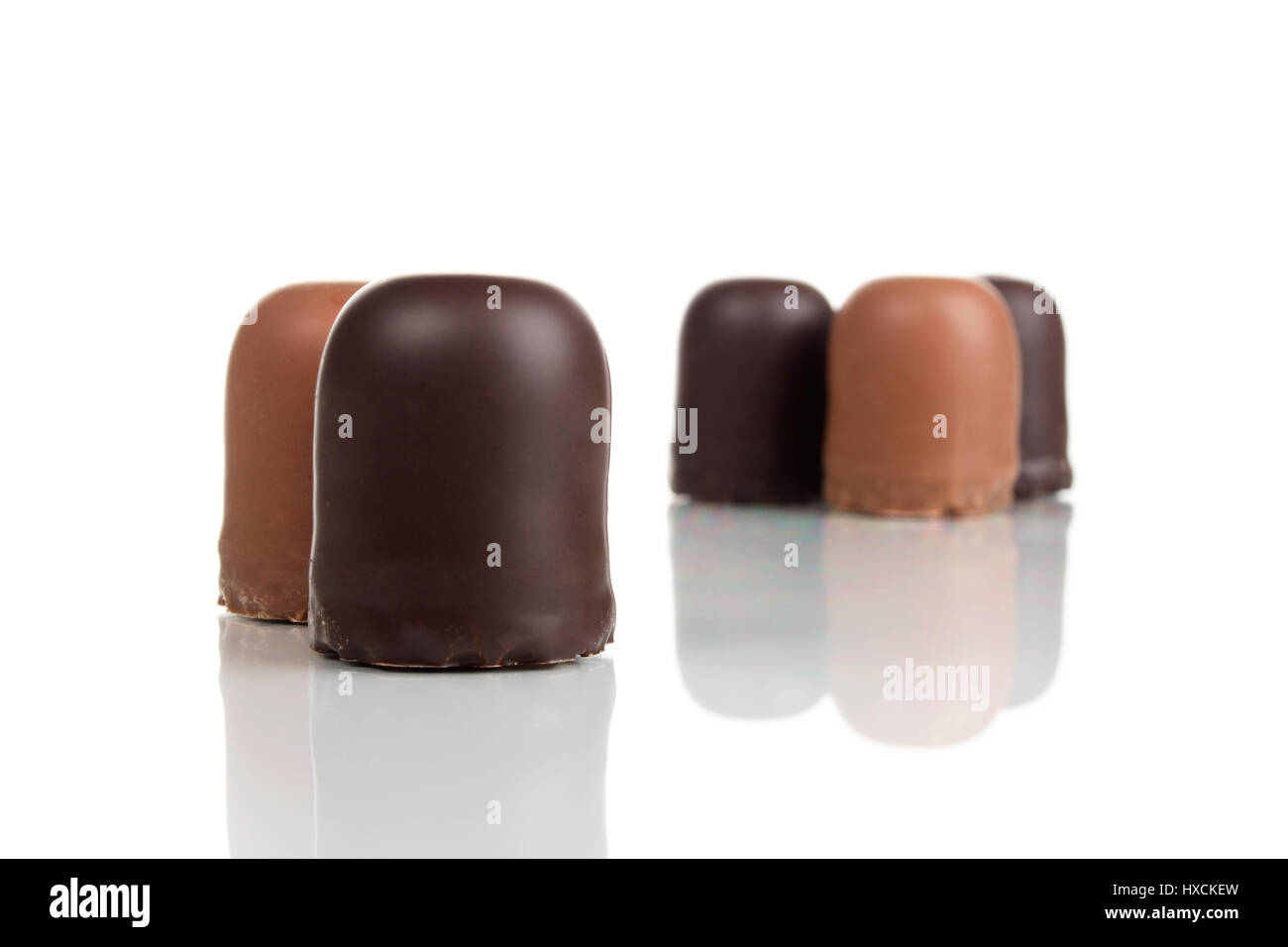 Crema di cioccolato ripieno torte, Negerkuesse Foto Stock